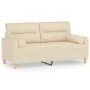 Sofá de 2 plazas con cojines tela color crema 140 cm de , Sofás - Ref: Foro24-3200823, Precio: 223,40 €, Descuento: %