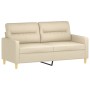 Sofá de 2 plazas con cojines tela color crema 140 cm de , Sofás - Ref: Foro24-3200823, Precio: 226,94 €, Descuento: %