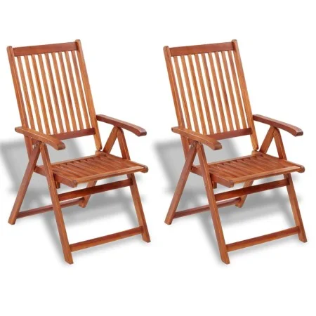 Sillas plegables de jardín 2 uds madera maciza acacia marrón de vidaXL, Sillas de jardín - Ref: Foro24-41820, Precio: 149,56 ...