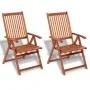 Sillas plegables de jardín 2 uds madera maciza acacia marrón de vidaXL, Sillas de jardín - Ref: Foro24-41820, Precio: 149,56 ...
