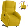 Sillón reclinable elevable terciopelo amarillo en Sillones | Comprar online en Foru.es