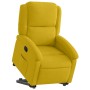 Sillón reclinable elevable terciopelo amarillo en Sillones | Comprar online en Foru.es
