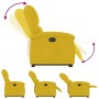 Sillón reclinable elevable terciopelo amarillo en Sillones | Comprar online en Foru.es