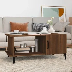 Mesa de centro madera contrachapada roble marrón 90x50x40 cm de , Mesas de centro - Ref: Foro24-817548, Precio: 50,07 €, Desc...