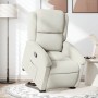 Sillón reclinable elevable terciopelo crema en Sillones | Comprar online en Foru.es