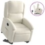 Sillón reclinable elevable terciopelo crema en Sillones | Comprar online en Foru.es
