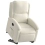 Sillón reclinable elevable terciopelo crema en Sillones | Comprar online en Foru.es