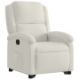 Sillón reclinable elevable terciopelo crema en Sillones | Comprar online en Foru.es
