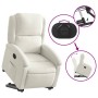 Sillón reclinable elevable terciopelo crema en Sillones | Comprar online en Foru.es