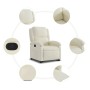 Sillón reclinable elevable terciopelo crema en Sillones | Comprar online en Foru.es
