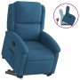 Sillón reclinable elevable de terciopelo azul en Sillones | Comprar online en Foru.es