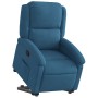 Sillón reclinable elevable de terciopelo azul en Sillones | Comprar online en Foru.es