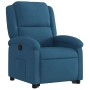Sillón reclinable elevable de terciopelo azul en Sillones | Comprar online en Foru.es