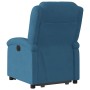 Sillón reclinable elevable de terciopelo azul en Sillones | Comprar online en Foru.es