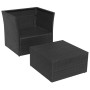 Silla de jardín con taburete poli ratán negra de vidaXL, Sillas de jardín - Ref: Foro24-41981, Precio: 151,37 €, Descuento: %
