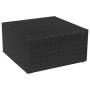Silla de jardín con taburete poli ratán negra de vidaXL, Sillas de jardín - Ref: Foro24-41981, Precio: 151,37 €, Descuento: %