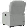 Sillón reclinable de masaje elevable terciopelo gris claro en Sillones | Comprar online en Foru.es