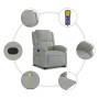 Sillón reclinable de masaje elevable terciopelo gris claro en Sillones | Comprar online en Foru.es