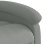 Sillón reclinable de masaje elevable terciopelo gris claro en Sillones | Comprar online en Foru.es