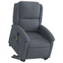 Sillón reclinable de masaje elevable terciopelo gris oscuro en Sillones | Comprar online en Foru.es
