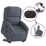 Sillón reclinable de masaje elevable terciopelo gris oscuro en Sillones | Comprar online en Foru.es