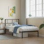 Estructura de cama con cabecero metal negro 90x200 cm de , Camas y somieres - Ref: Foro24-372172, Precio: 65,06 €, Descuento: %