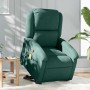 Sillón reclinable de masaje elevable terciopelo verde oscuro en Sillones | Comprar online en Foru.es