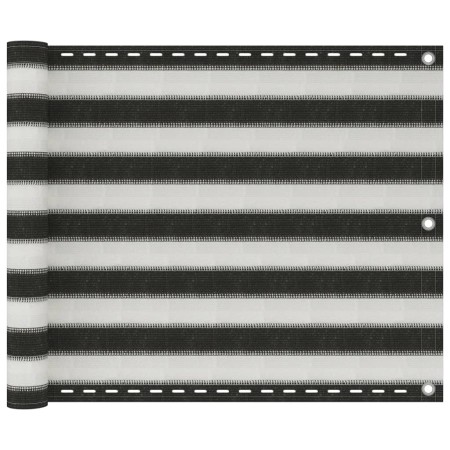 Toldo para balcón HDPE 75x600 cm gris antracita y blanco de vidaXL, Sombrillas - Ref: Foro24-42317, Precio: 20,55 €, Descuent...