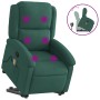 Sillón reclinable de masaje elevable terciopelo verde oscuro en Sillones | Comprar online en Foru.es