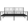 Estructura de cama cabecero y estribo metal negro 193x203 cm de , Camas y somieres - Ref: Foro24-372203, Precio: 117,76 €, De...