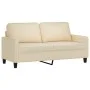 Juego de sofás con cojines 2 piezas tela crema de , Sofás - Ref: Foro24-3201446, Precio: 398,50 €, Descuento: %