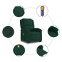 Sillón reclinable de masaje elevable terciopelo verde oscuro en Sillones | Comprar online en Foru.es