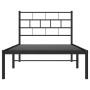 Estructura de cama con cabecero metal negro 100x190 cm de , Camas y somieres - Ref: Foro24-355653, Precio: 69,59 €, Descuento: %