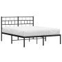 Estructura de cama con cabecero metal negro 135x190 cm de , Camas y somieres - Ref: Foro24-355658, Precio: 92,79 €, Descuento: %