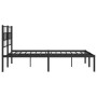 Estructura de cama con cabecero metal negro 135x190 cm de , Camas y somieres - Ref: Foro24-355658, Precio: 92,79 €, Descuento: %