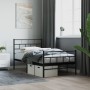 Estructura de cama con cabecero y estribo metal negro 100x200cm de , Camas y somieres - Ref: Foro24-355672, Precio: 77,69 €, ...