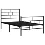 Estructura de cama con cabecero y estribo metal negro 100x200cm de , Camas y somieres - Ref: Foro24-355672, Precio: 77,69 €, ...