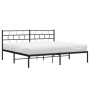 Estructura de cama con cabecero metal negro 200x200 cm de , Camas y somieres - Ref: Foro24-355666, Precio: 109,08 €, Descuent...