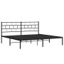 Estructura de cama con cabecero metal negro 200x200 cm de , Camas y somieres - Ref: Foro24-355666, Precio: 109,08 €, Descuent...