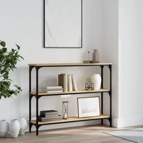 Mesa consola madera de ingeniería roble Sonoma 100x22,5x75 cm de , Mesas auxiliares - Ref: Foro24-834026, Precio: 50,98 €, De...