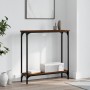 Mesa consola madera de ingeniería marrón roble 75x22,5x75 cm de , Mesas auxiliares - Ref: Foro24-834024, Precio: 37,97 €, Des...