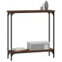 Mesa consola madera de ingeniería marrón roble 75x22,5x75 cm de , Mesas auxiliares - Ref: Foro24-834024, Precio: 37,97 €, Des...