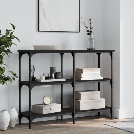 Mesa consola madera de ingeniería negra 100x29x75 cm de , Mesas auxiliares - Ref: Foro24-834100, Precio: 53,88 €, Descuento: %