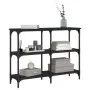 Mesa consola madera de ingeniería negra 100x29x75 cm de , Mesas auxiliares - Ref: Foro24-834100, Precio: 53,35 €, Descuento: %