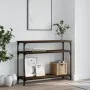 Konsolentisch aus eichenbraunem Holzwerkstoff, 100 x 29 x 75 cm von , Seitentische - Ref: Foro24-834039, Preis: 52,68 €, Raba...