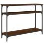 Mesa consola madera de ingeniería marrón roble 100x29x75 cm de , Mesas auxiliares - Ref: Foro24-834039, Precio: 53,25 €, Desc...