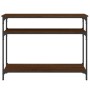 Mesa consola madera de ingeniería marrón roble 100x29x75 cm de , Mesas auxiliares - Ref: Foro24-834039, Precio: 53,25 €, Desc...