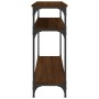 Mesa consola madera de ingeniería marrón roble 100x29x75 cm de , Mesas auxiliares - Ref: Foro24-834039, Precio: 53,25 €, Desc...