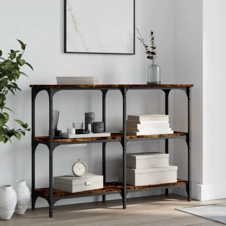 Konsolentisch aus geräuchertem Eichenholzwerkstoff, 100 x 29 x 75 cm von , Seitentische - Ref: Foro24-834102, Preis: 50,76 €,...