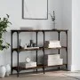 Mesa consola madera de ingeniería roble ahumado 100x29x75 cm de , Mesas auxiliares - Ref: Foro24-834102, Precio: 50,76 €, Des...